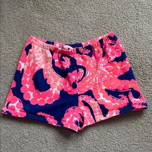 Lilly Pulitzer Pink & Navy Octopus-Pattern Lounge Shorts